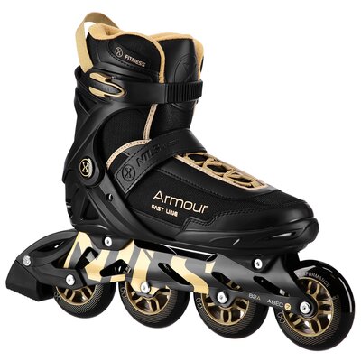Łyżworolki NILS EXTREME Armour NA22151 ( 42) Czarno-złoty