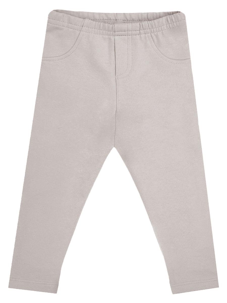 Dziewczęce legginsy z imitacją kieszeni popielate Nicol,r.110