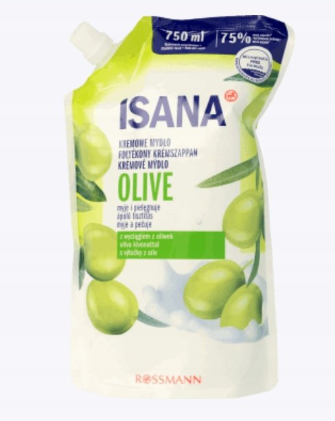 ISANA mydło w płynie oliwka zapas 750 ml