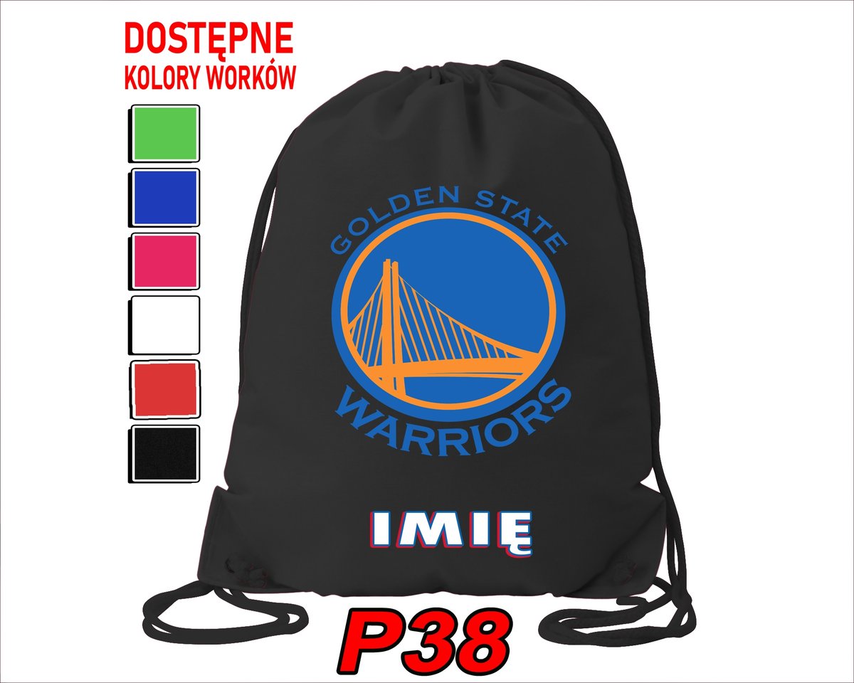 WOREK SZKOLNY NA WF TRENING BUTY SPORTOWY DLA FANA GOLDEN STATE WARIORS NBA