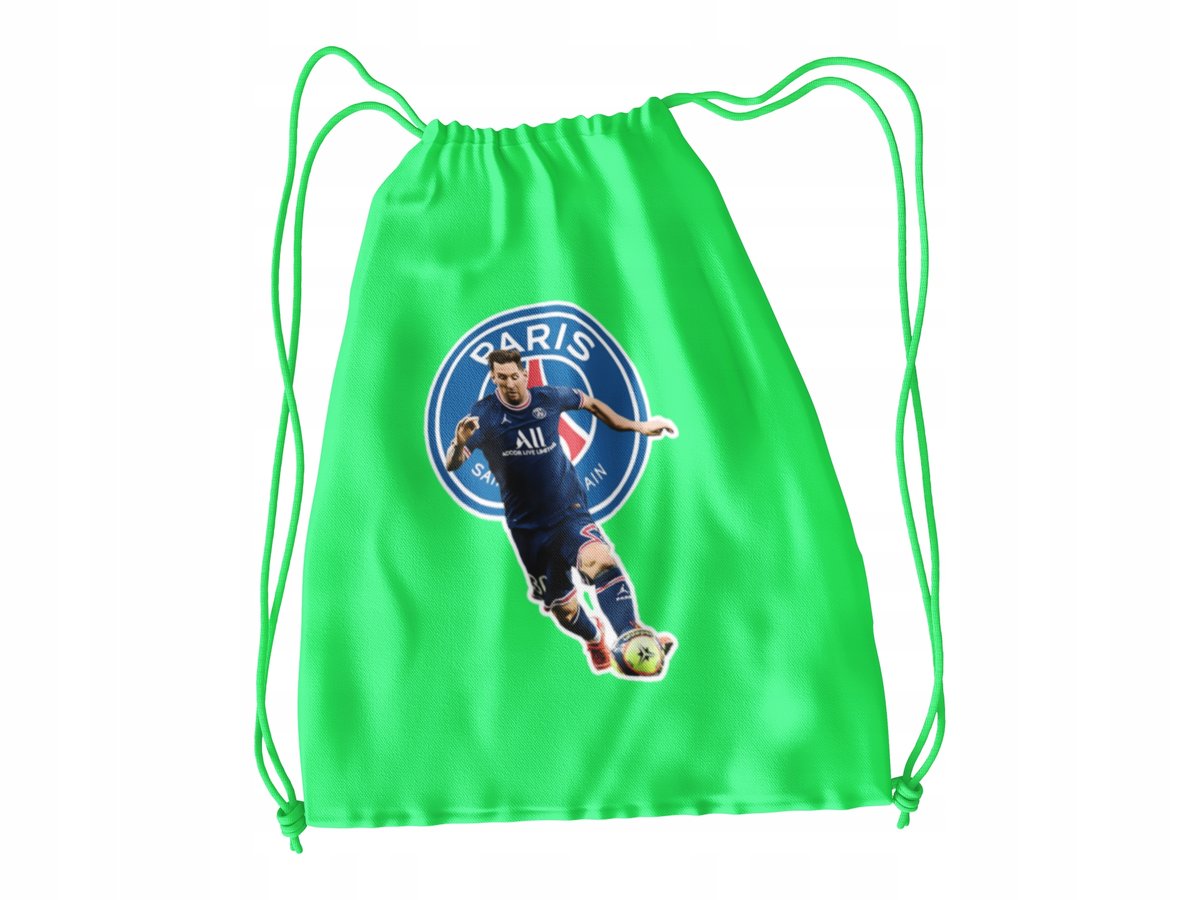 WOREK DO SZKOŁY WF/BUTY MESSI PSG + IMIĘ