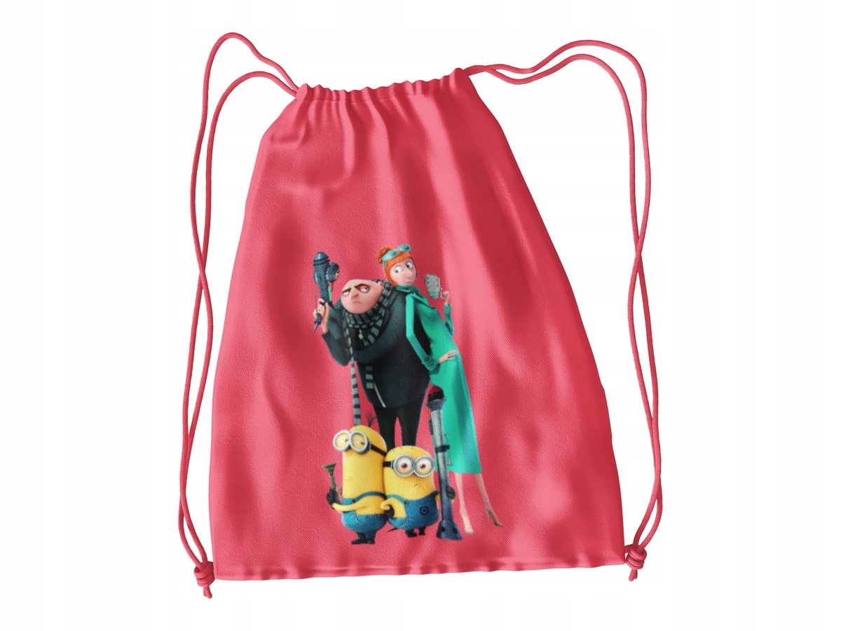 WOREK DO SZKOŁY WF/BUTY MINIONKI + IMIĘ