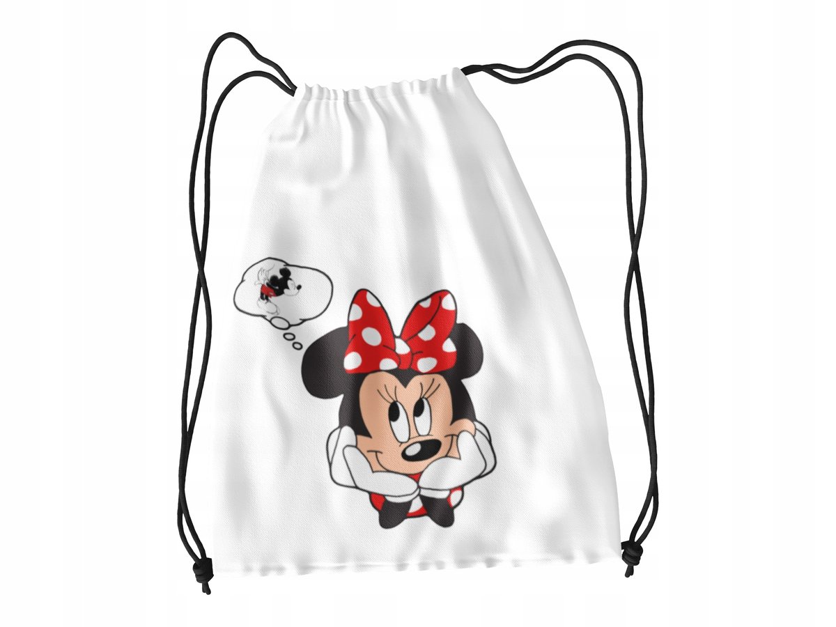 WOREK DO SZKOŁY WF/BUTY MYSZKA MINNIE + IMIĘ