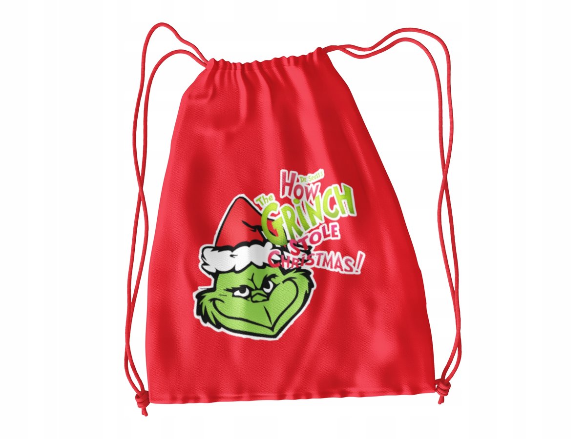 WOREK DO SZKOŁY WF/BUTY GRINCH + IMIĘ
