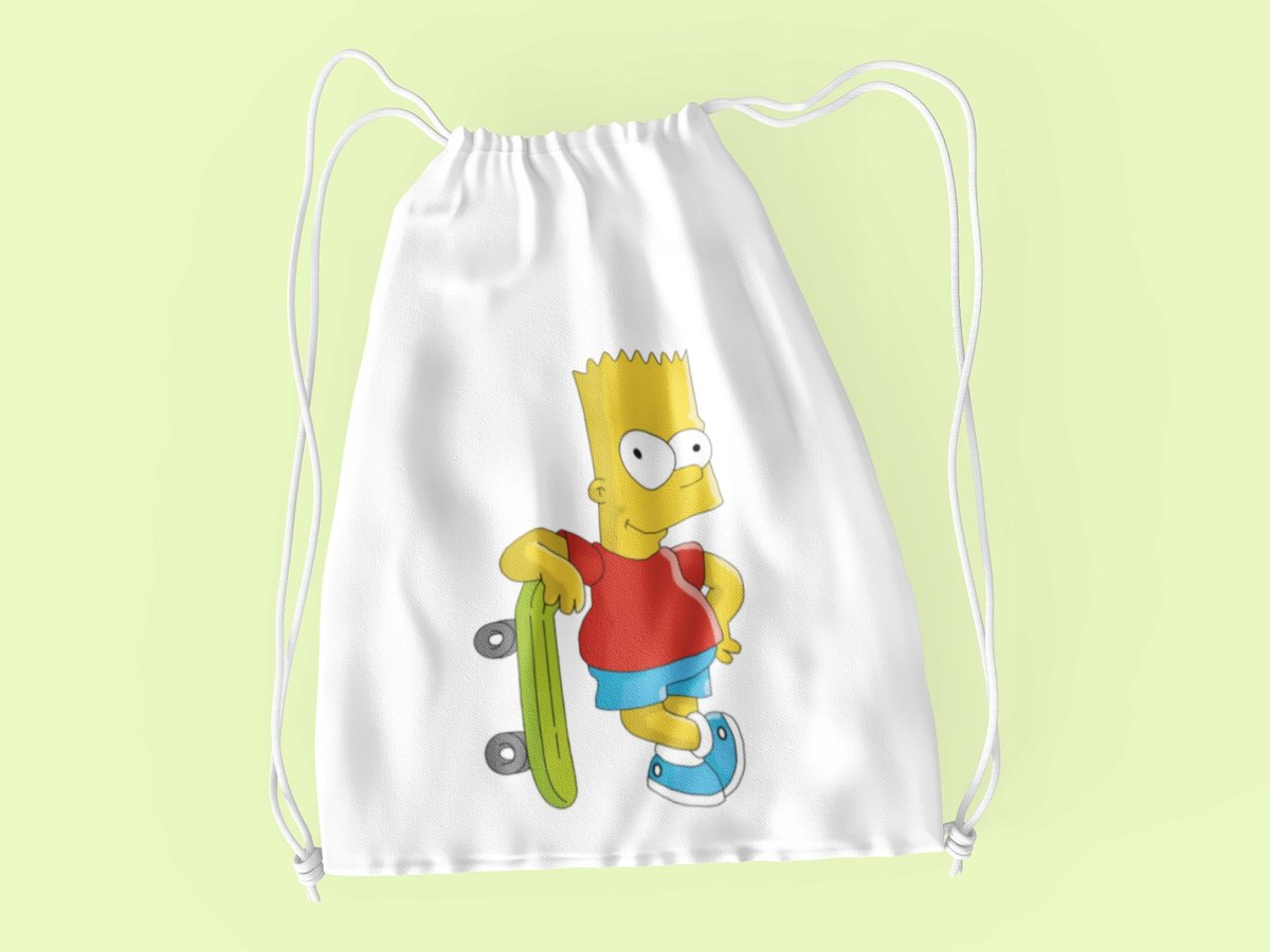 WOREK DO SZKOŁY WF/BUTY SIMPSONOWIE + IMIĘ