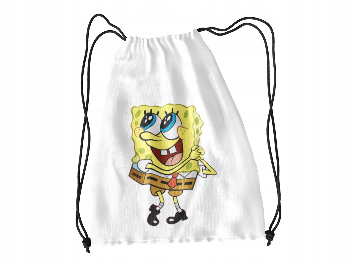 WOREK DO SZKOŁY WF BUTY SPORTOWY BAJKA DLA DZIECI GĄBKA + IMIĘ