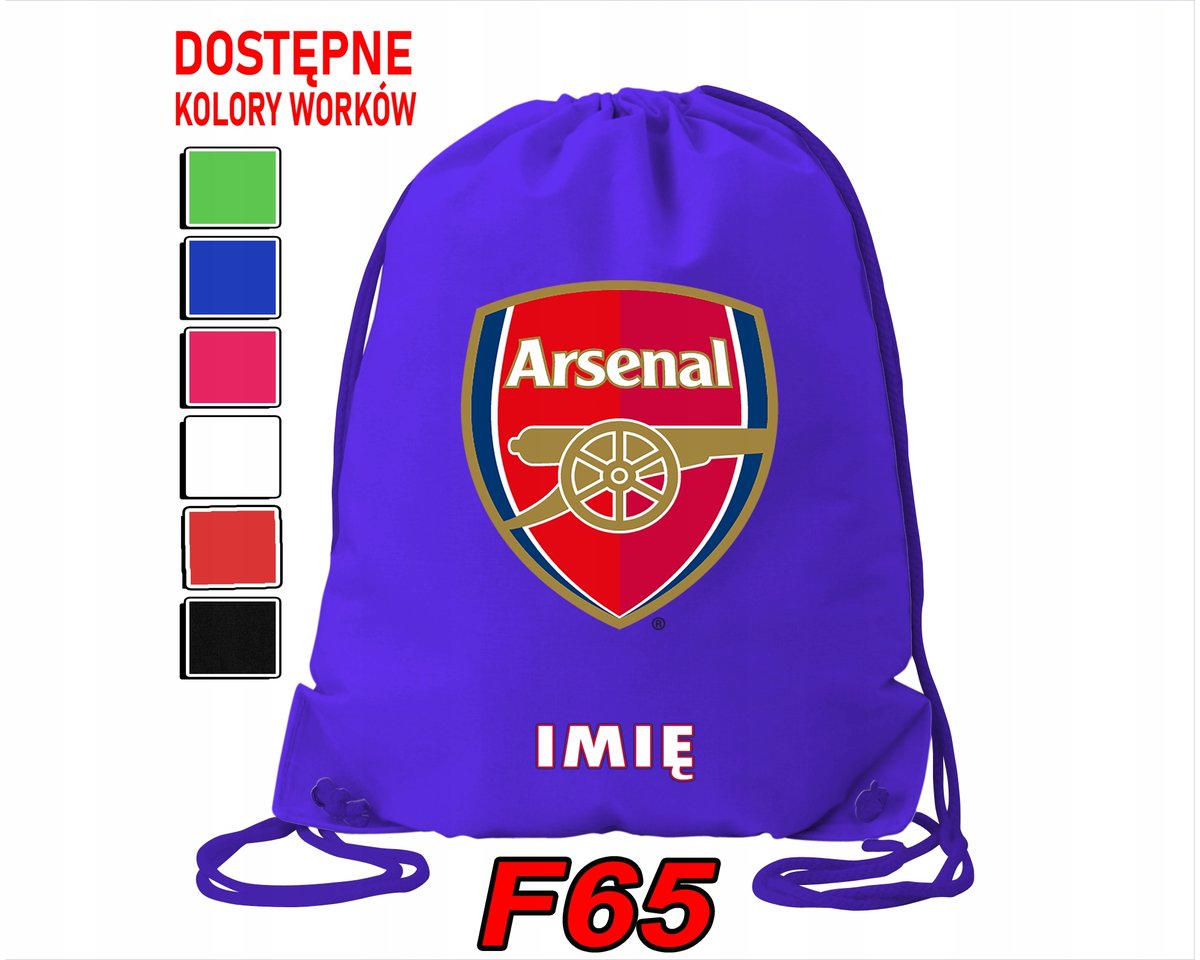 WOREK SZKOLNY NA WF SPORTOWY AR LONDYN PIŁKA NOŻNA KLUBY - IMIĘ