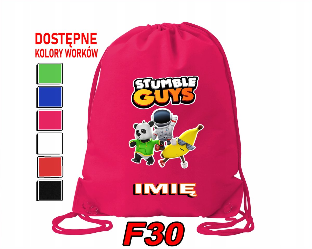 WOREK SZKOLNY NA WF TRENING SPORTOWY Z NADRUKIEM STAMBEL GUYS -IMIĘ