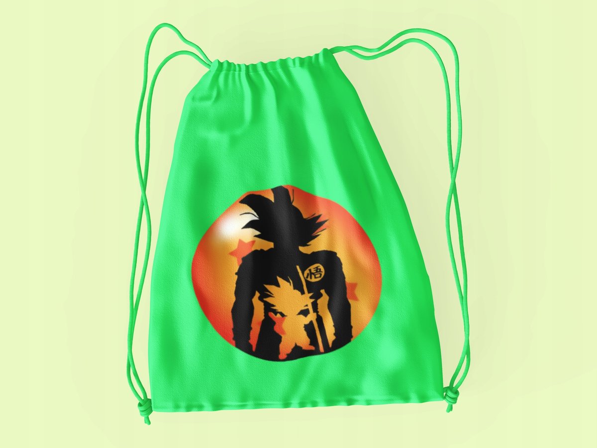 WOREK DO SZKOŁY WF/BUTY DRAGONBALL + IMIĘ