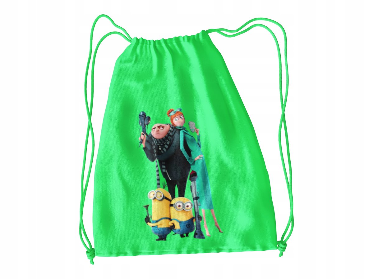 WOREK DO SZKOŁY WF/BUTY MINIONKI + IMIĘ
