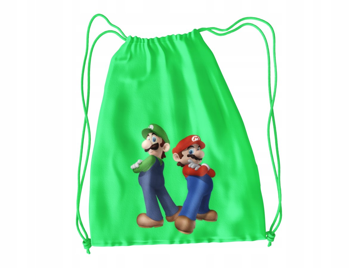 WOREK DO SZKOŁY WF/BUTY SUPER MARIO + IMIĘ