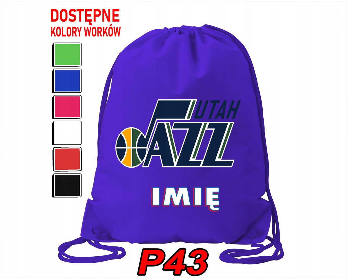 WOREK SZKOLNY NA WF TRENING BUTY SPORTOWY DLA FANA UTAH JAZZ NBA BASKET