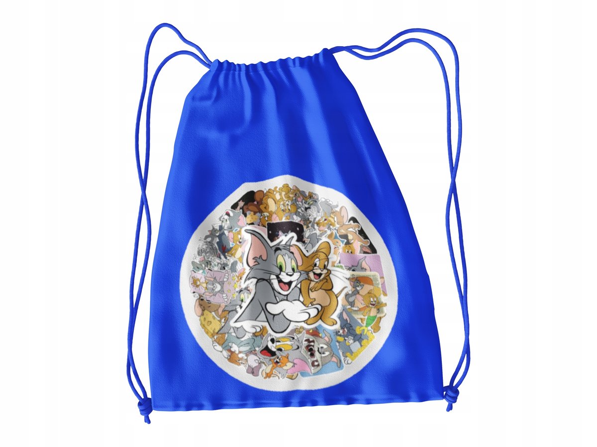 WOREK DO SZKOŁY WF/BUTY TOM I JERRY + IMIĘ