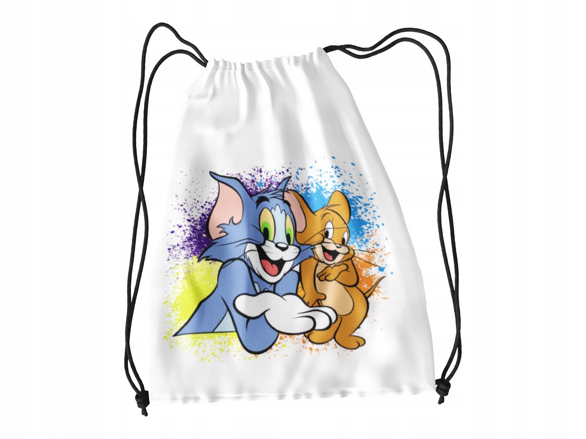 WOREK DO SZKOŁY WF/BUTY TOM I JERRY + IMIĘ