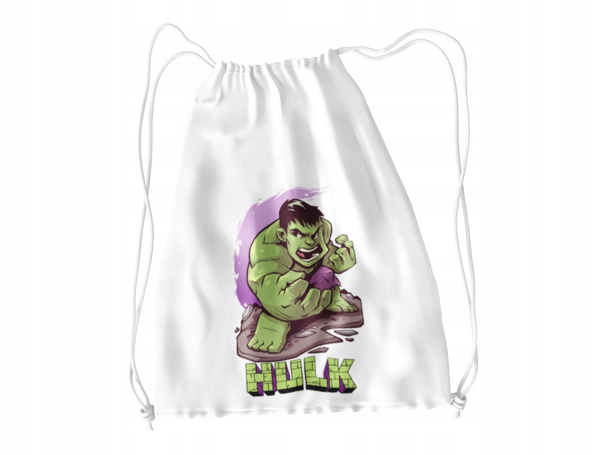 WOREK DO SZKOŁY WF/BUTY HULK + IMIĘ