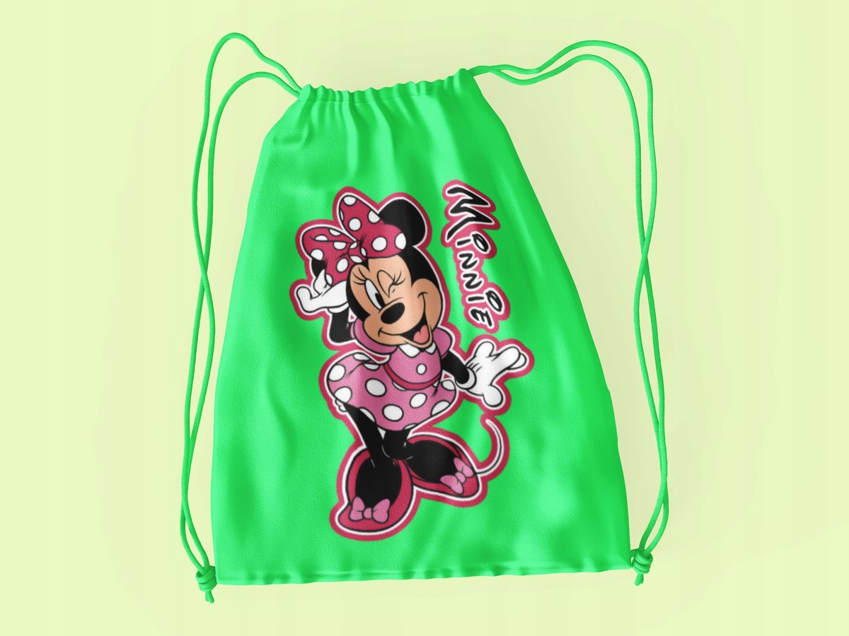 WOREK DO SZKOŁY WF/BUTY MYSZKA MINNIE+ IMIĘ