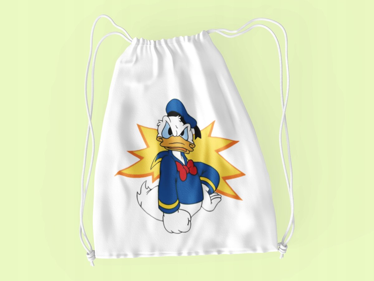 WOREK DO SZKOŁY WF/BUTY KACZOR DONALD+ IMIĘ