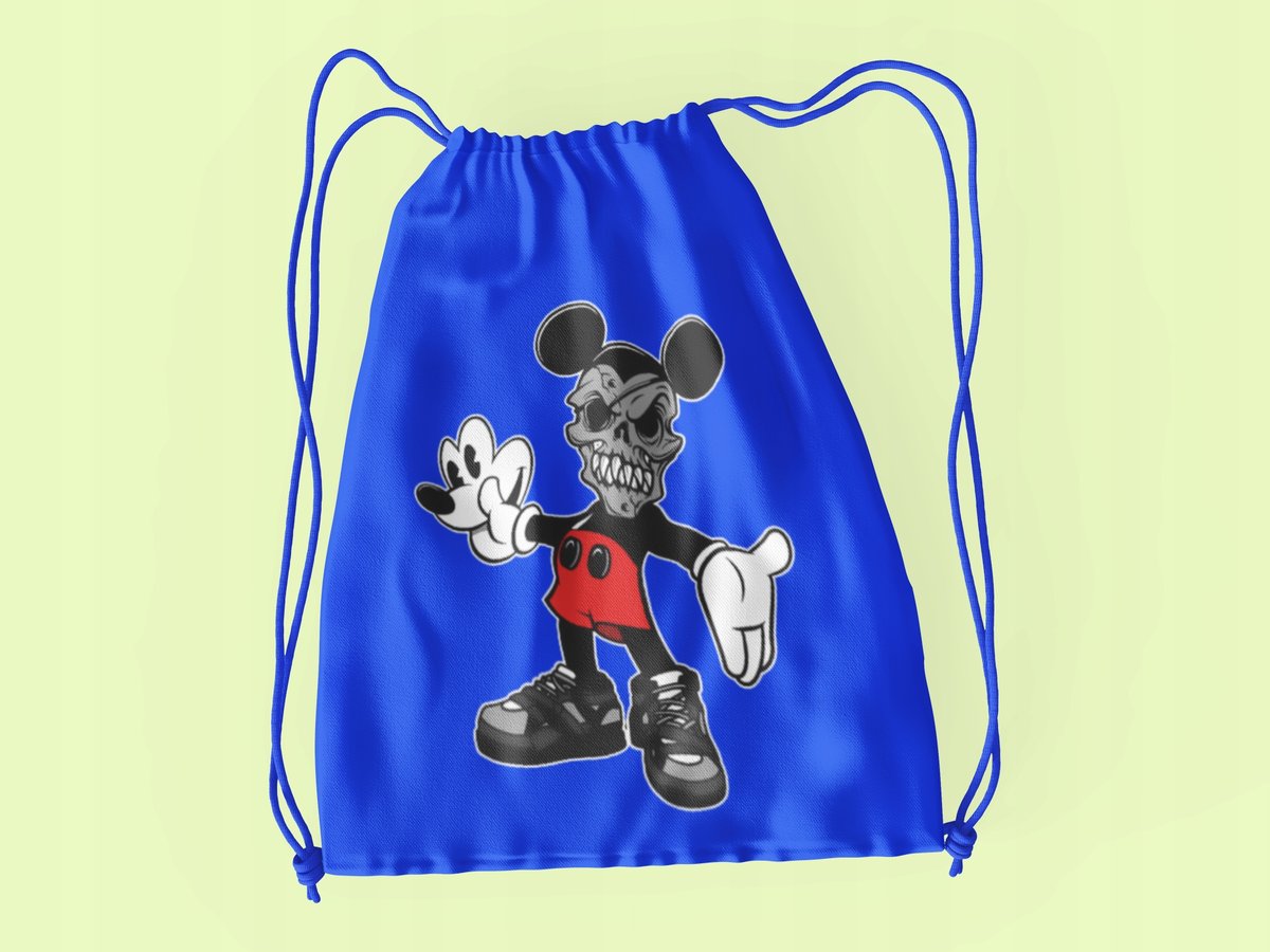 WOREK DO SZKOŁY WF/BUTY MYSZKA MIKI + IMIĘ