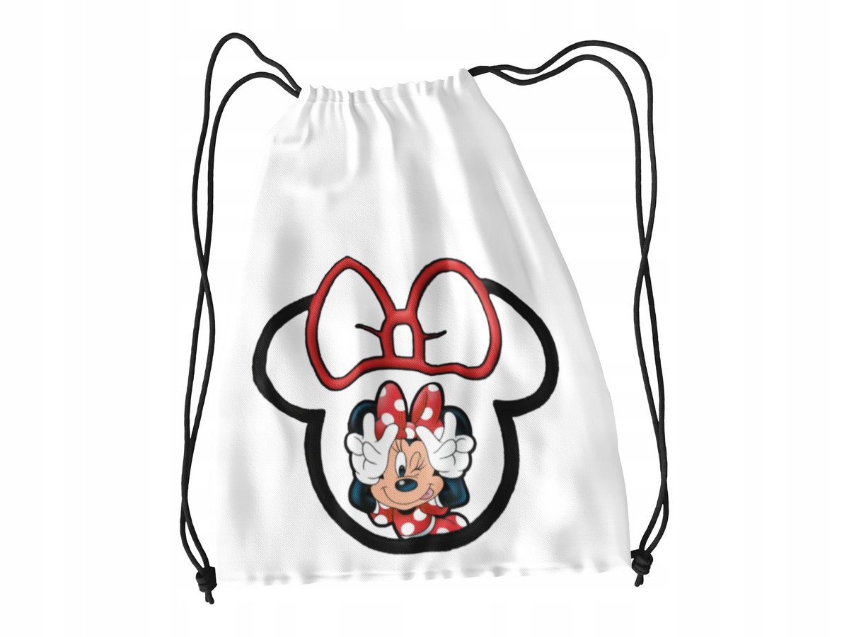 WOREK DO SZKOŁY WF/BUTY MYSZKA MINNIE + IMIĘ