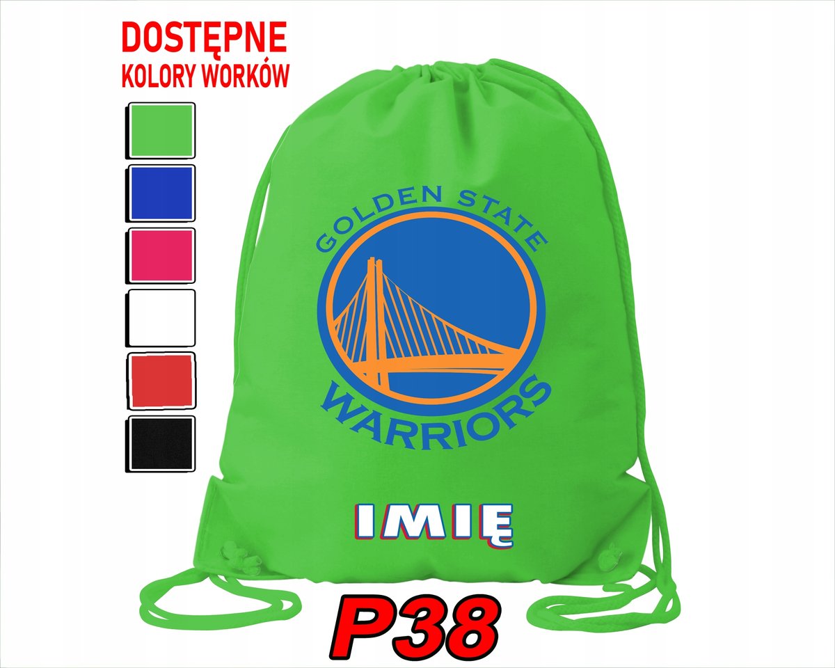 WOREK SZKOLNY NA WF TRENING BUTY SPORTOWY DLA FANA GOLDEN STATE WARIORS NBA