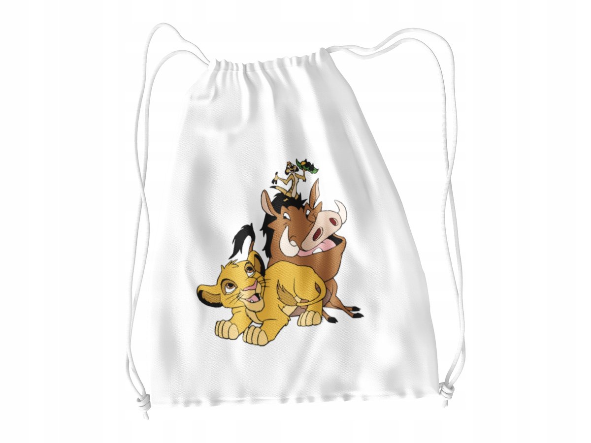 WOREK DO SZKOŁY WF/BUTY KRÓL LEW + IMIĘ