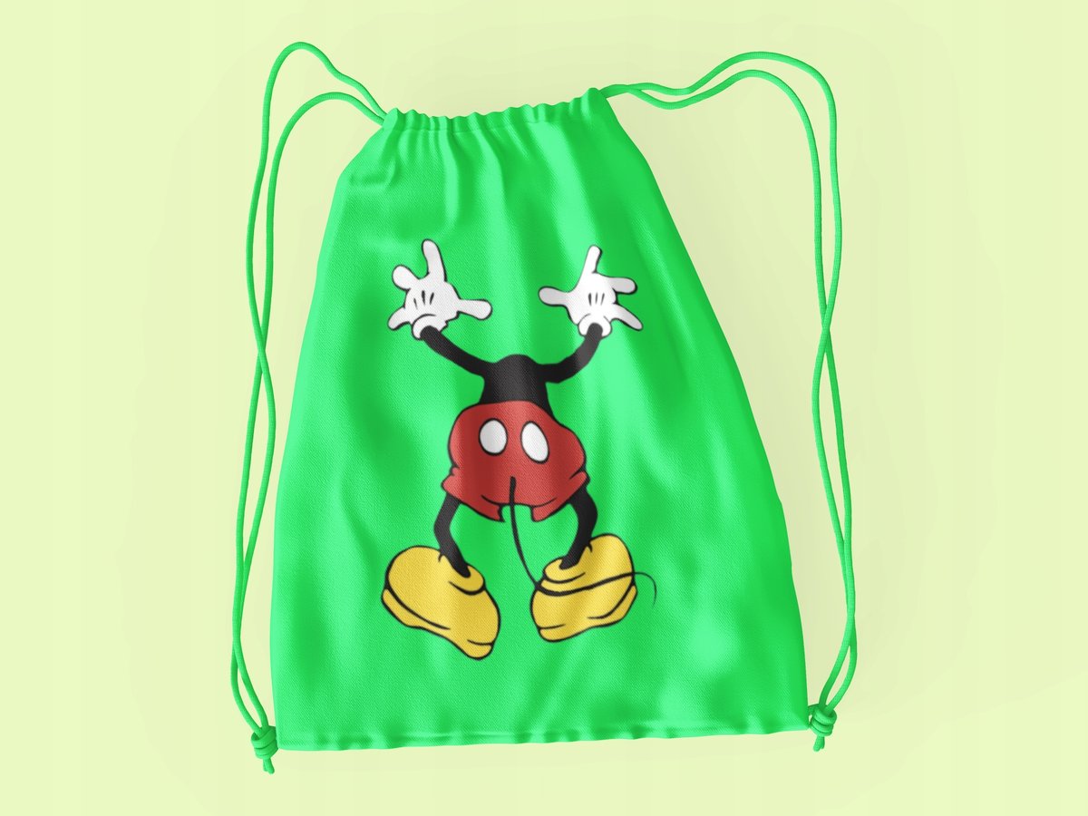 WOREK DO SZKOŁY WF/BUTY MYSZKA MIKI + IMIĘ