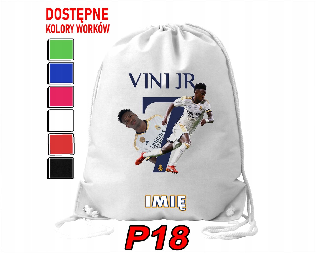 WOREK SZKOLNY NA WF TRENING BUTY SPORTOWY DLA FANA VINICIUS JR. VINI REAL