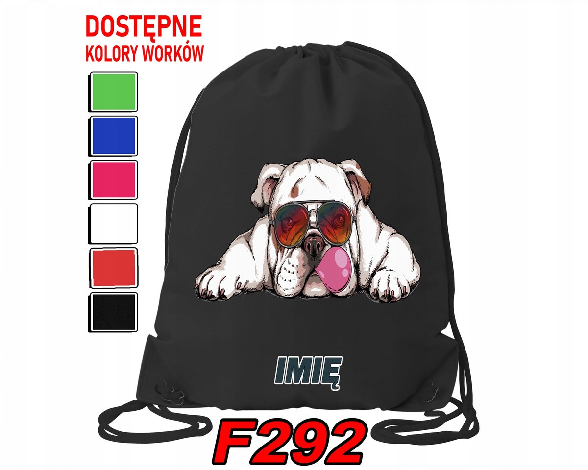 WOREK SZKOLNY NA WF SPORTOWY NA BUTY DLA DZIECI KONIE PIESKI - IMIĘ