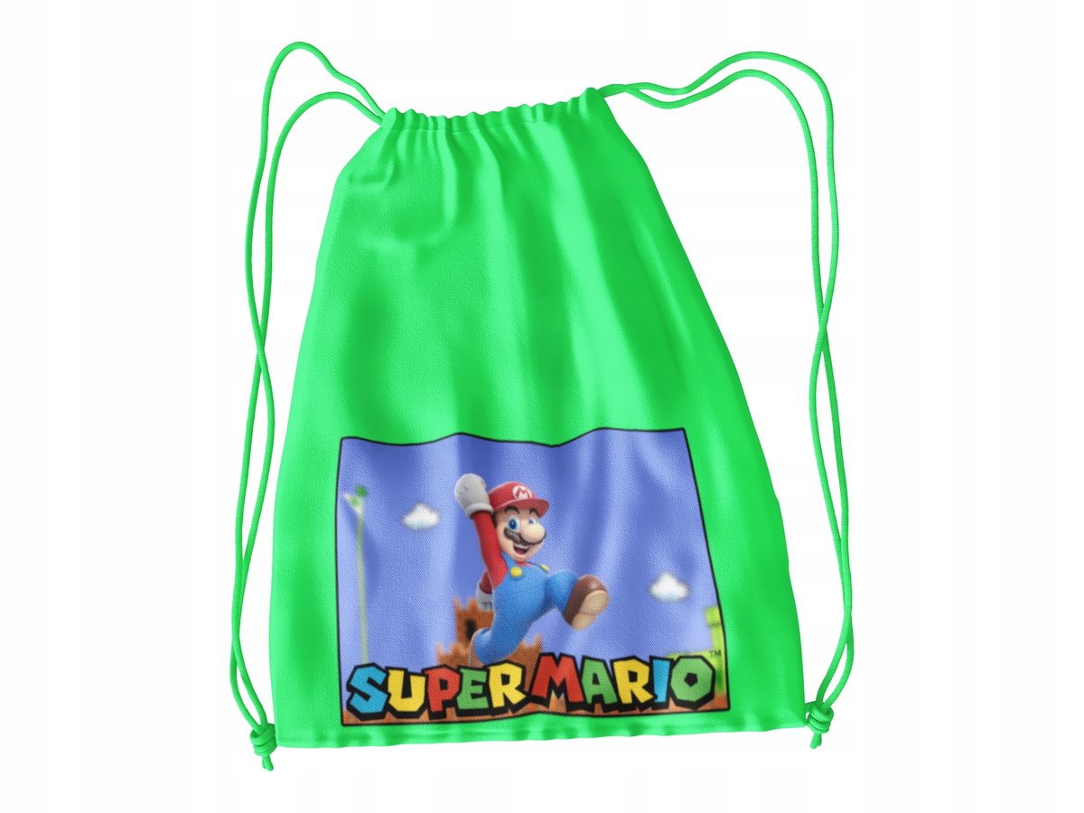 WOREK DO SZKOŁY WF/BUTY SUPER MARIO + IMIĘ
