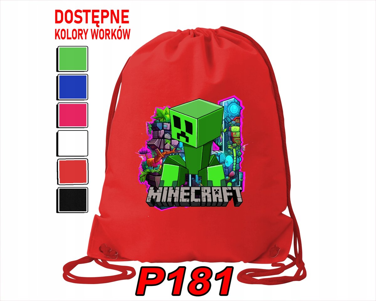 WOREK SZKOLNY NA WF BUTY SPORTOWY DLA DZIECKA GRY 5 WZORÓW + IMIĘ