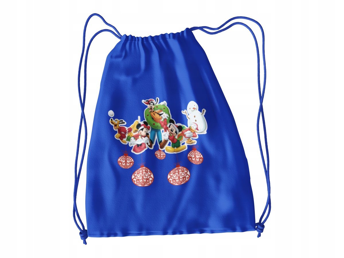 WOREK DO SZKOŁY WF/BUTY MYSZKA MIKI CHRISTMAS+IMIĘ