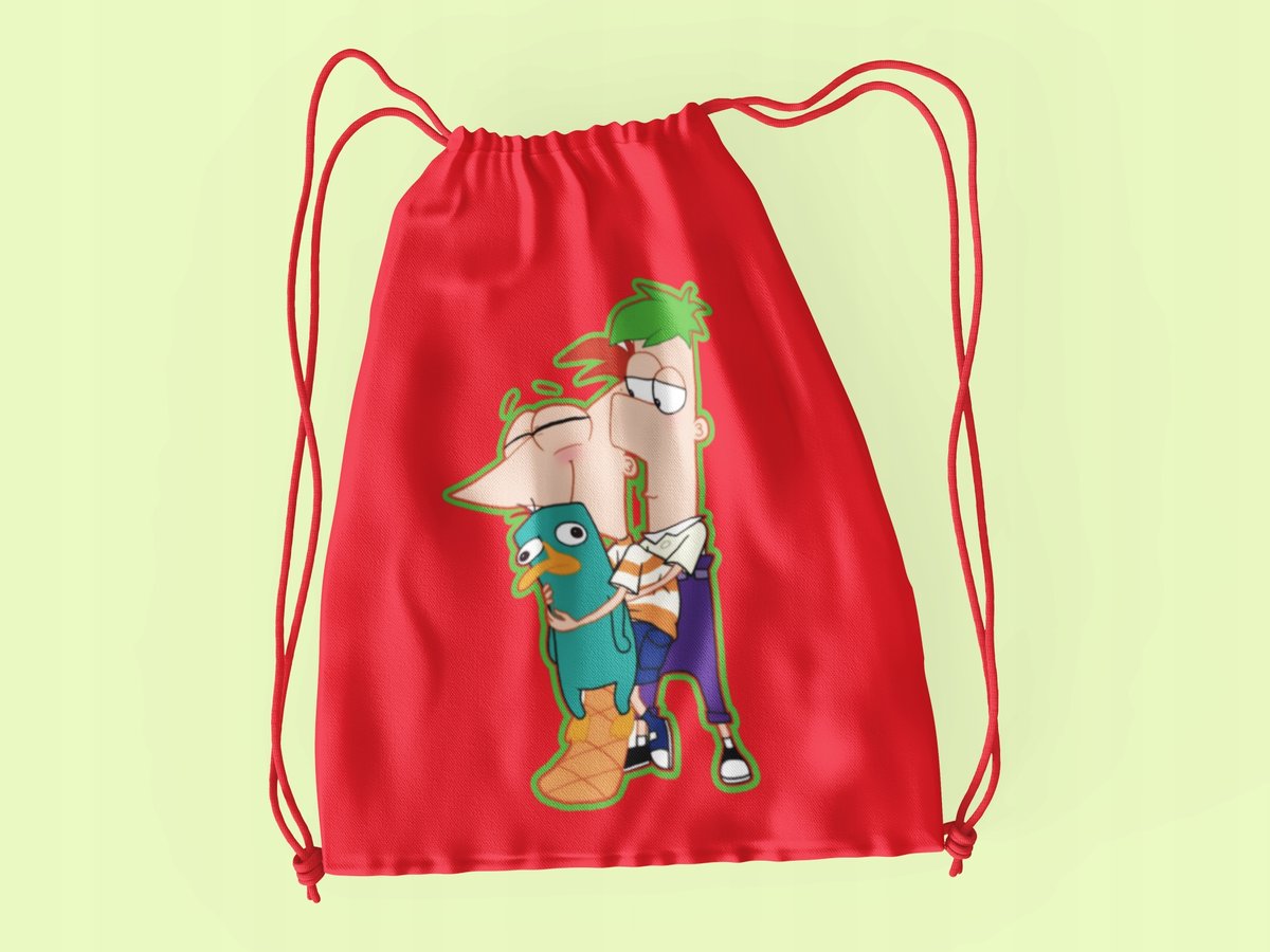 WOREK DO SZKOŁY WF/BUTY FINEASH&FERB + IMIĘ