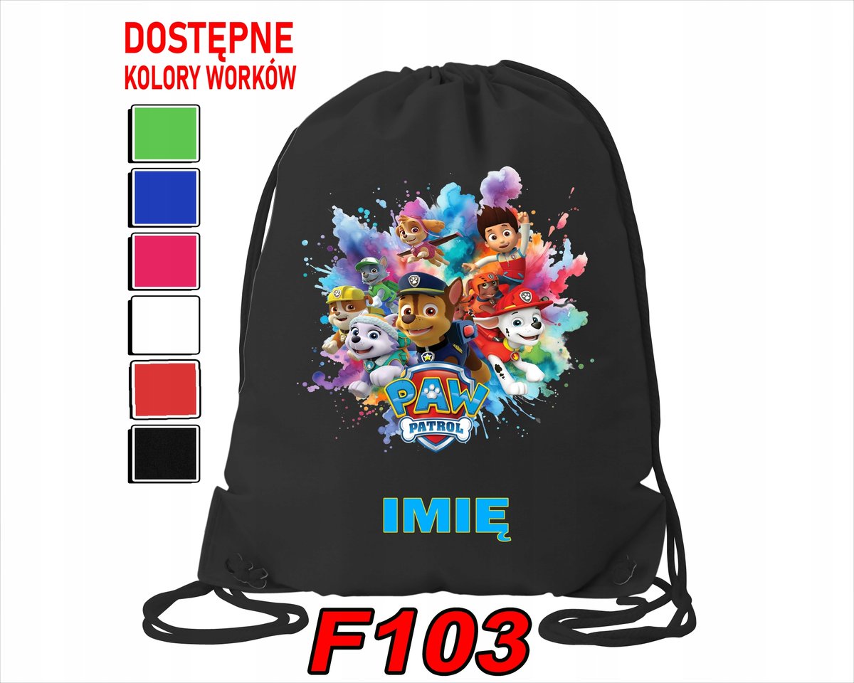 WOREK SZKOLNY NA WF TRENING SPORTOWY Z NADRUKIEM ROBLOX - IMIĘ