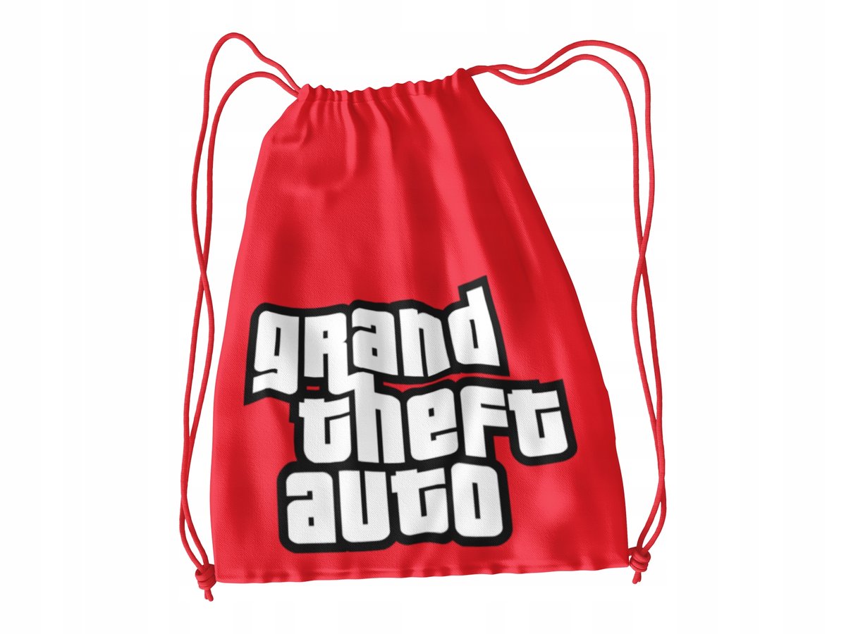 WOREK DO SZKOŁY WF/BUTY GRAND THEFT AUTO + IMIĘ