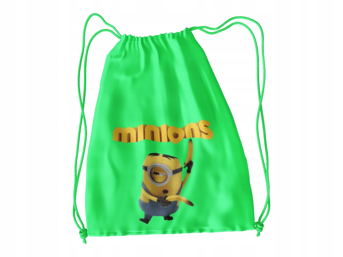 WOREK DO SZKOŁY WF/BUTY MINIONKI + IMIĘ