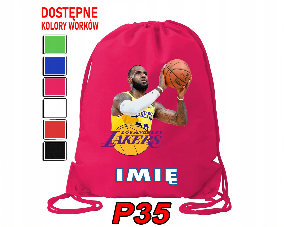 WOREK SZKOLNY NA WF TRENING BUTY SPORTOWY DLA FANA LA LAKERS LEBRONB JAMES