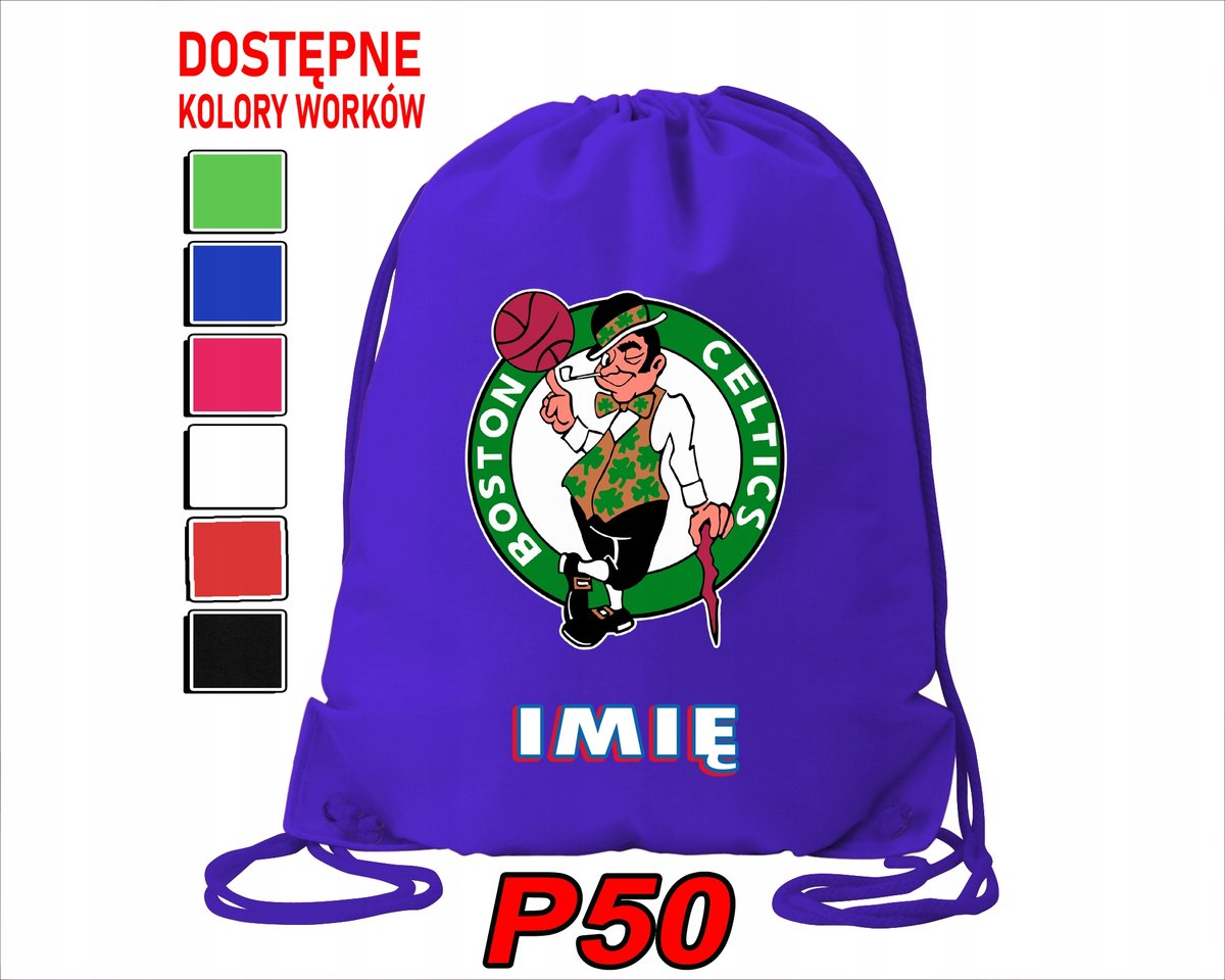 WOREK SZKOLNY NA WF TRENING BUTY SPORTOWY DLA FANA BOSTON CELTICS NBA