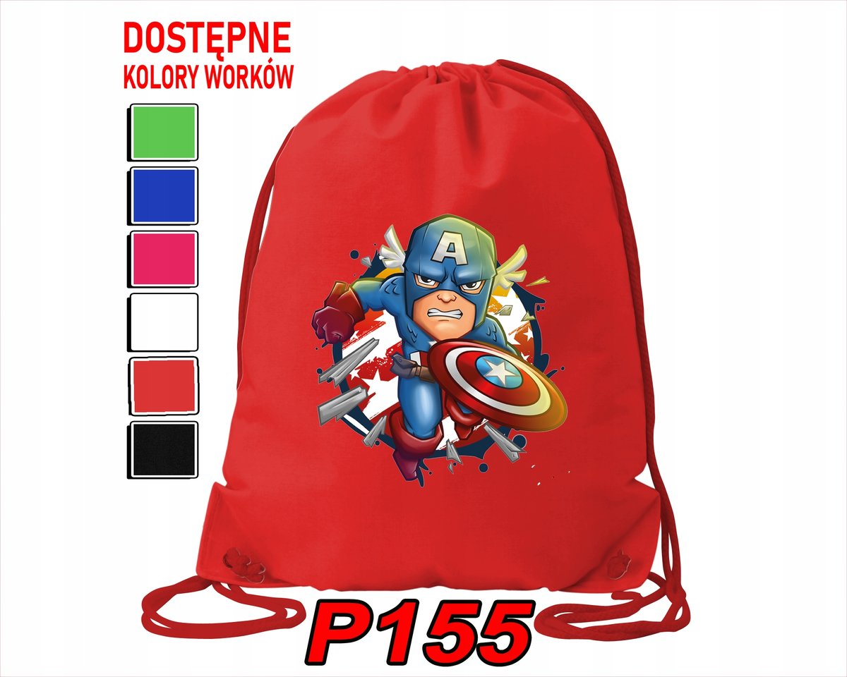 WOREK SZKOLNY NA WF BUTY SPORTOWY DLA DZIECKA BOHATEROWIE + IMIĘ