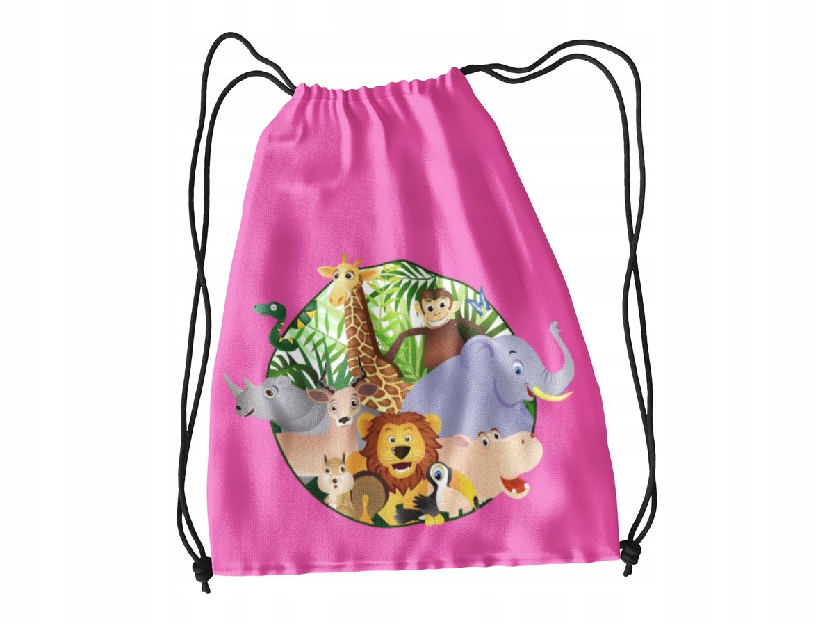WOREK DO SZKOŁY WF/BUTY ZWIERZĘTA ZOO + IMIĘ