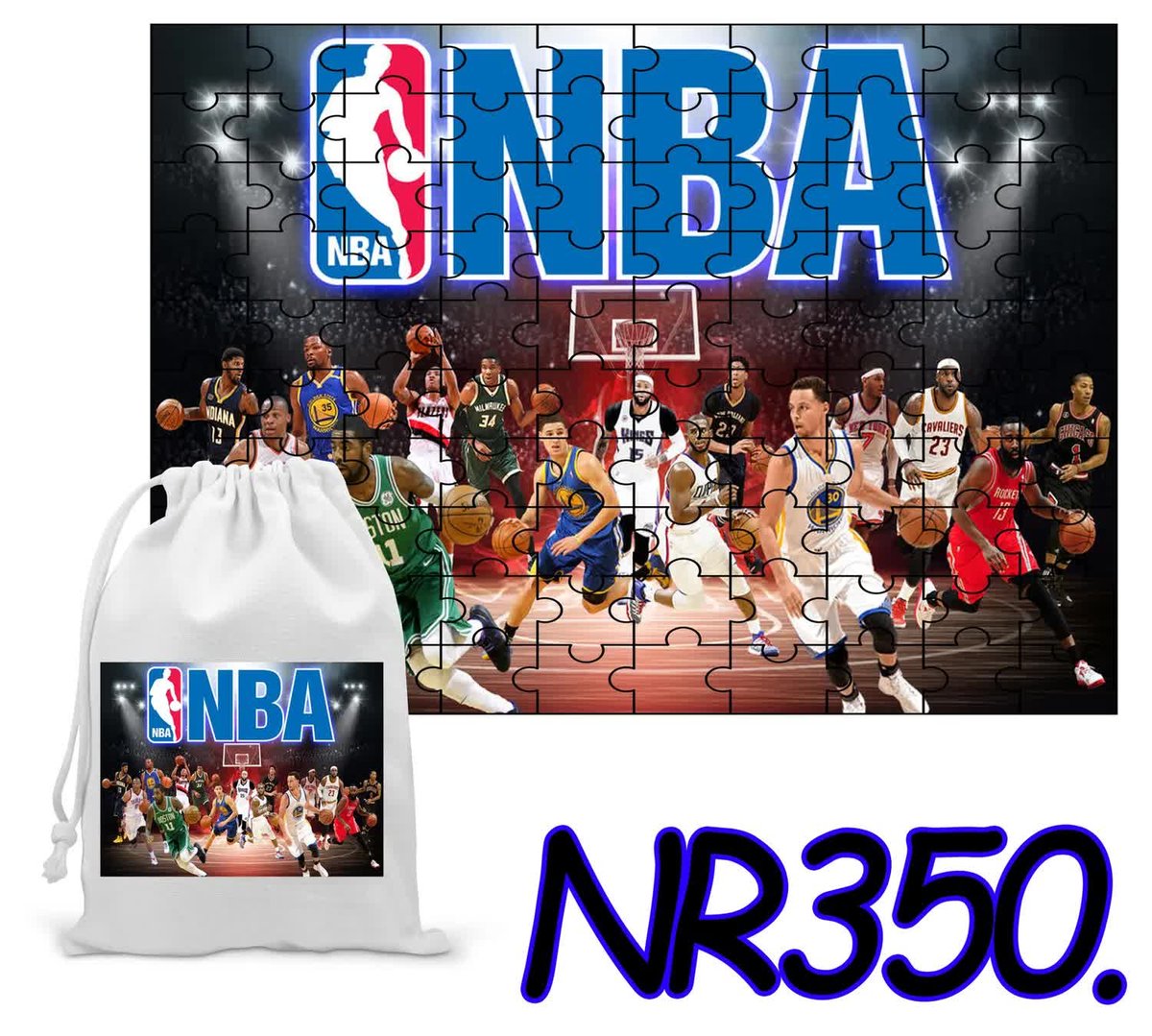Puzzle 252El. Układanka Koszykarze Nba Prezent + Woreczek Z Nadrukiem