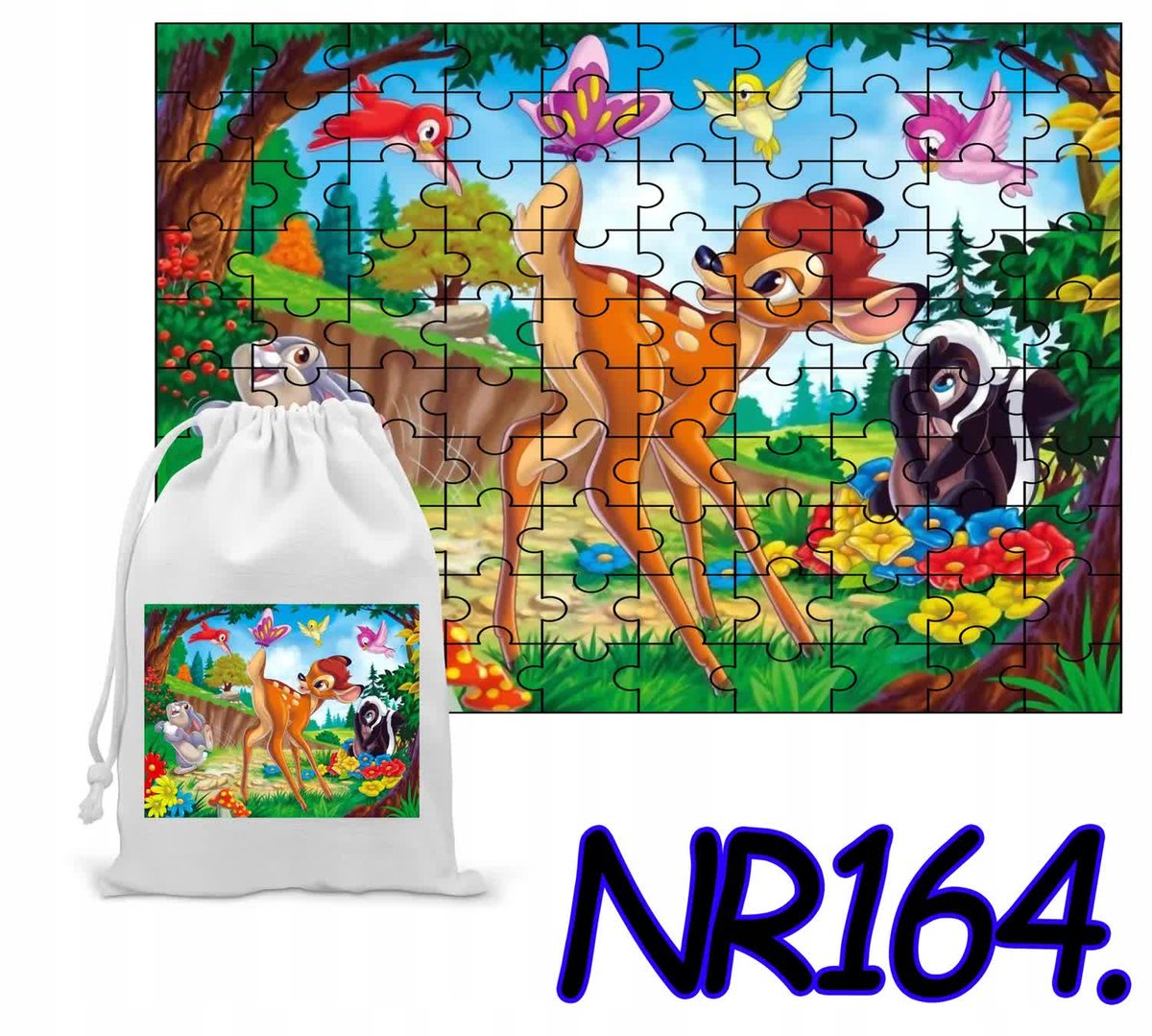 Puzzle 110 El. Układanka Prezent Księżniczki Bajki + Woreczek Z Nadrukiem