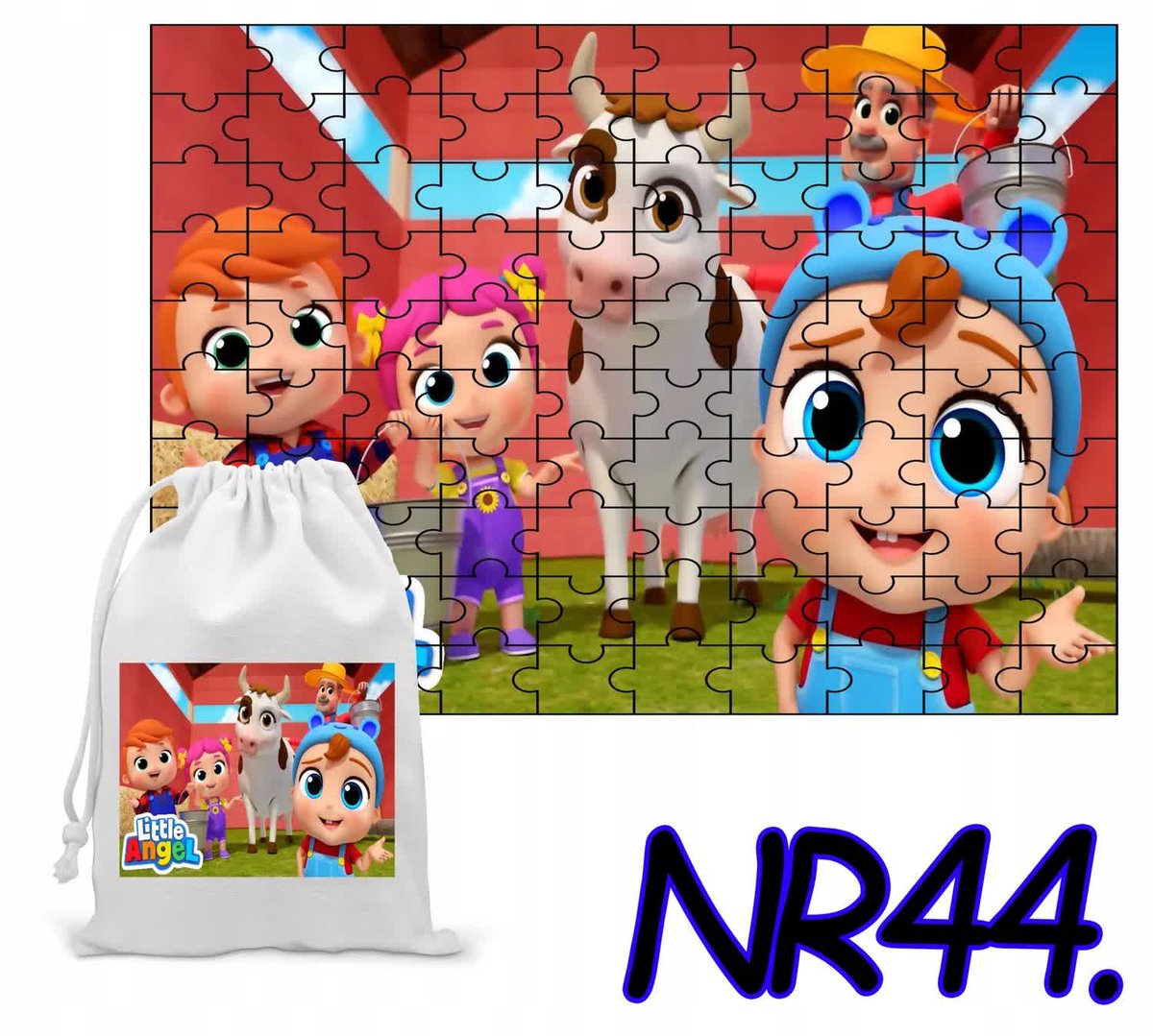 Puzzle 35 El. Układanka Prezent Mały Aniołek Jasiu+ Woreczek Z Nadrukiem