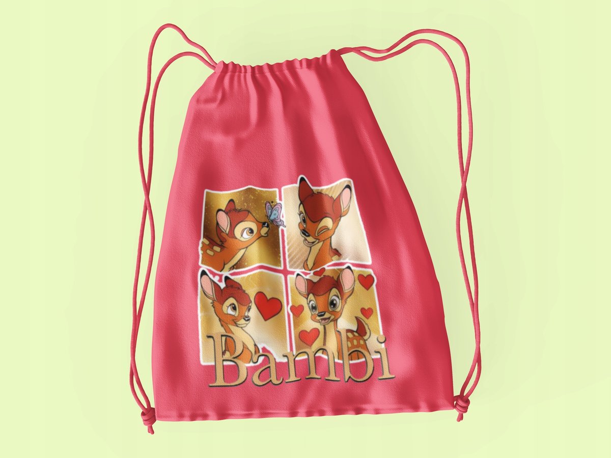 WOREK DO SZKOŁY WF/BUTY BAMBI + IMIĘ