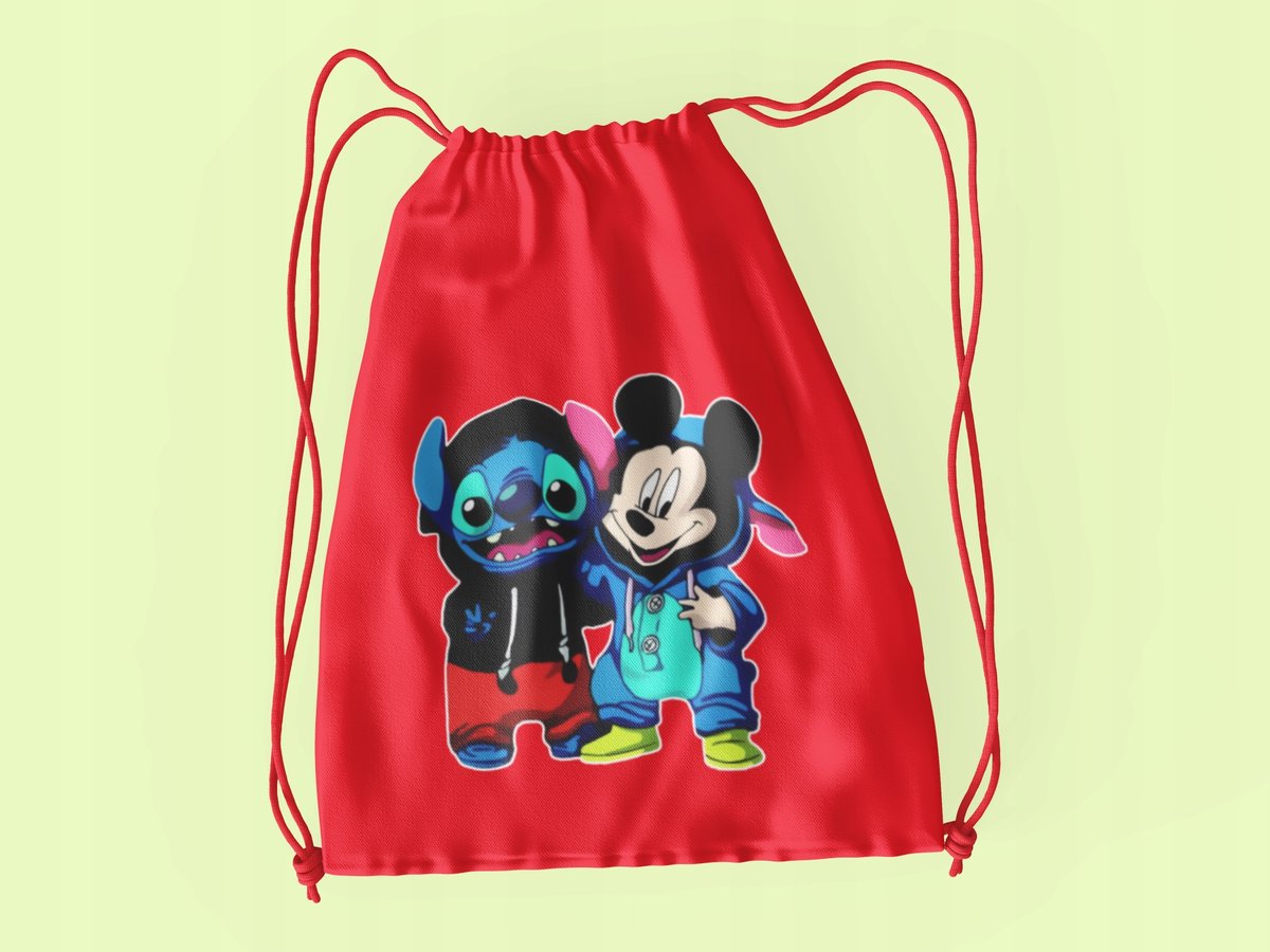 WOREK DO SZKOŁY WF/BUTY STITCH + IMIĘ