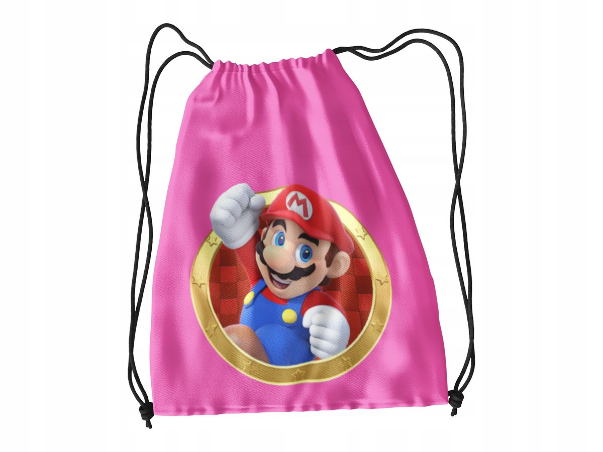 WOREK DO SZKOŁY WF/BUTY SUPER MARIO + IMIĘ