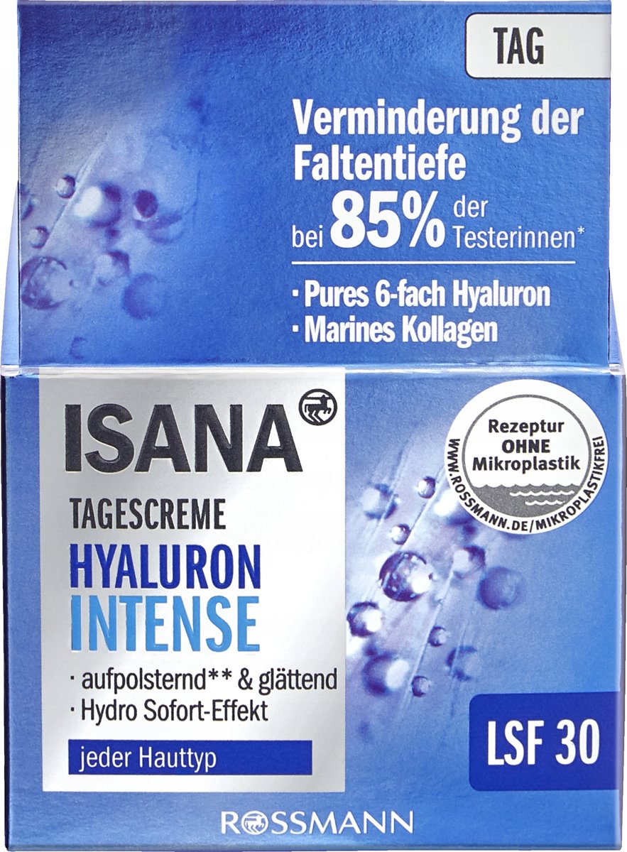 Krem nawilżający do twarzy Isana Hyaluron 30 SPF