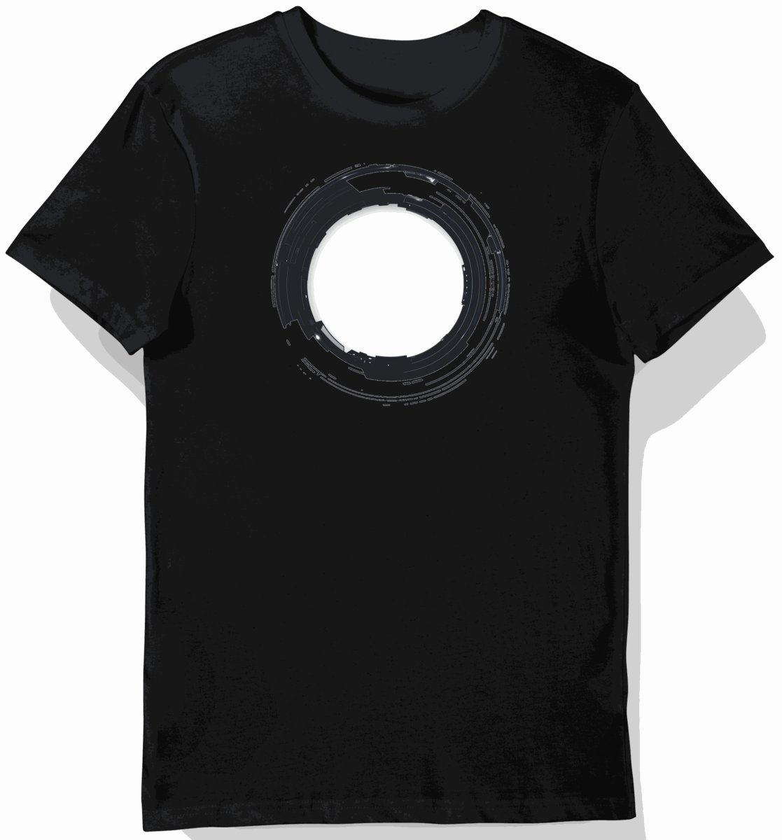 Koszulka męska czarna z motywem e-sportowej grafiki XL