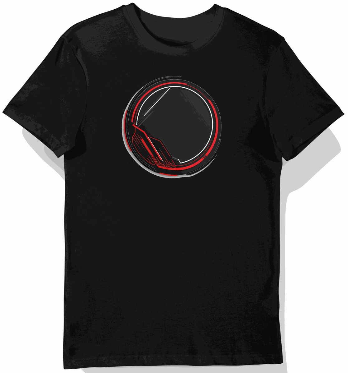 Koszulka męska czarna z motywem esportowym i tickerem 3XL