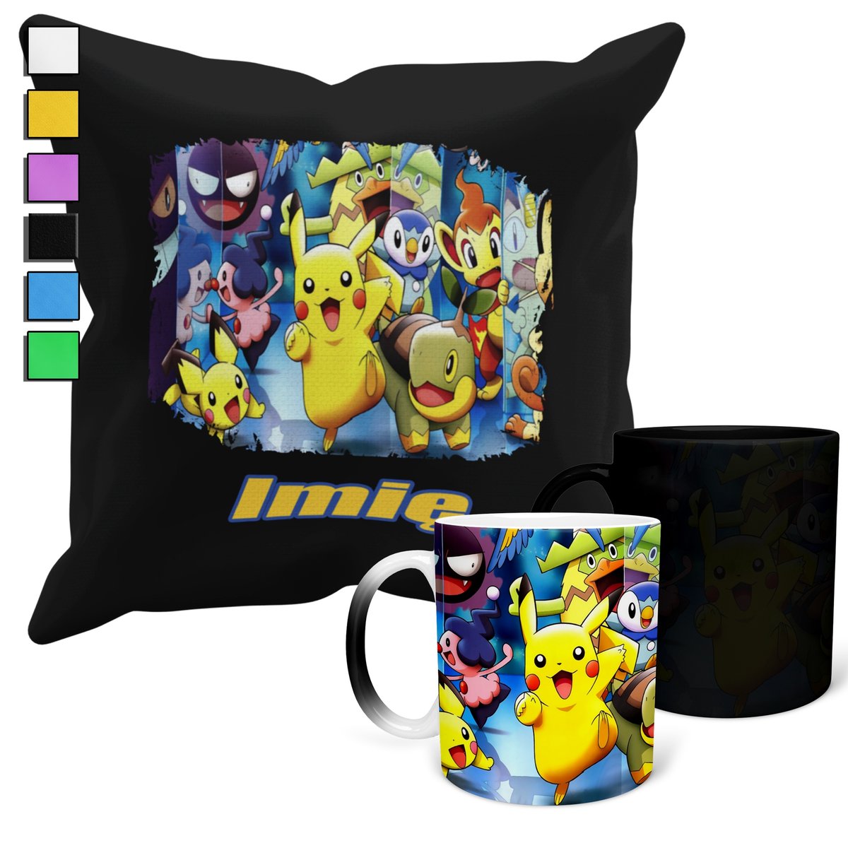 ZESTAW KUBEK MAGICZNY + POSZEWKA Z PODUSZKĄ- PREZENT BAJKI STWOREK + IMIĘ