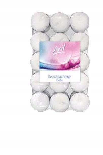 ARIL Podgrzewacze Tealight BIAŁE BEZZAPACHOWE 45sz